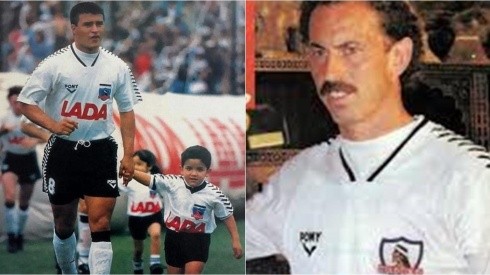 El Bichi y De Luca con la camiseta de Colo Colo.