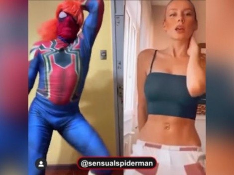 Sensual Spiderman se manda feroz imitación del baile de Ester Expósito
