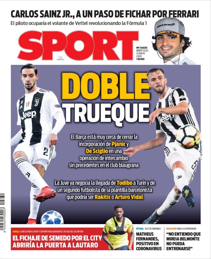 Vidal se repite en la portada de la prensa catalana