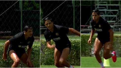 Alexis Sánchez pasó inadvertido en su regreso a los entrenamientos grupales en Inter
