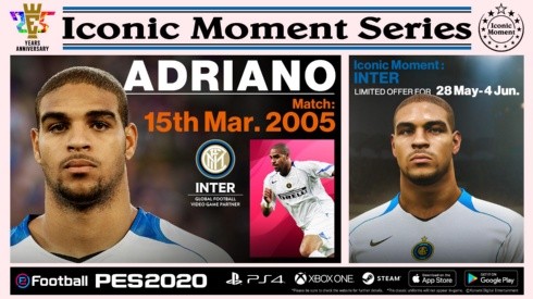 Adriano Iconic Moment llega a PES 2020