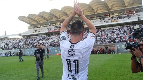 Gonzalo Fierro en su último partido de Colo Colo