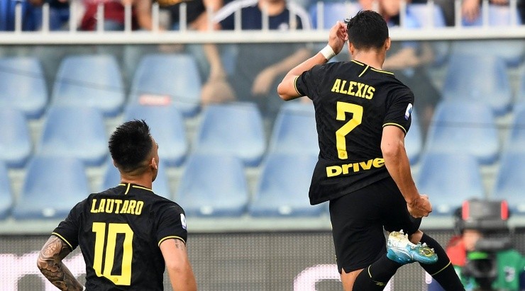 Inter volverá del receso ante Sampdoria, el equipo al que Alexis Sánchez le marcó su único gol en el cuadro lombardo (Agencia Uno)