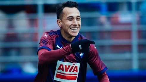 Fabián Orellana dejó temblando a los hinchas de Éibar, que ven en el chileno a una de las figuras del equipo