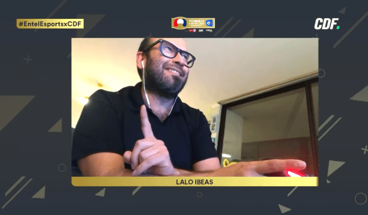 Eduardo Lalo Ibeas durante su participación en la primera ronda del Torneo eSports Celebrity de CDF, donde en primera fase quedó eliminado por Huaso Álvarez.