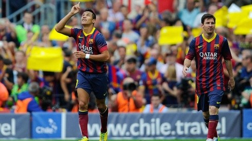 Alexis Sánchez junto a Lionel Messi en su paso por Barcelona