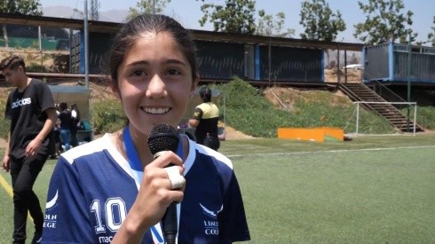 La joven Consuelo Cerda espera en el futuro dedicar su vida al fútbol femenino. Mientras, hace sus armas en el Lincoln de Pudahuel.