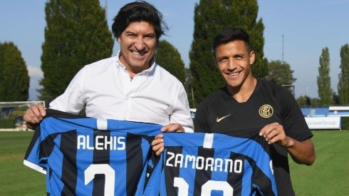 Alexis Sánchez e Iván Zamorano en el Inter