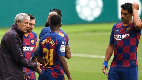 Se enojó Luis Suárez tras el empate de Barcelona