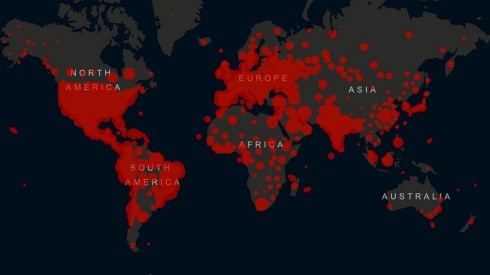 Así está el mapa de contagios en el mundo.