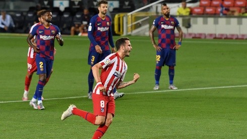 Gol del Atlético tras el penal de Arturo Vidal.