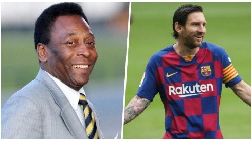 Pelé felicita a Messi por alcanzar los 700 goles marcados.