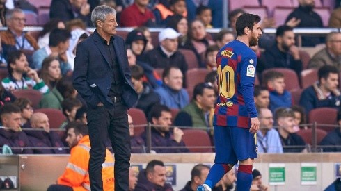 Setién no produndizó mucho sobre el futuro de Messi en Barcelona