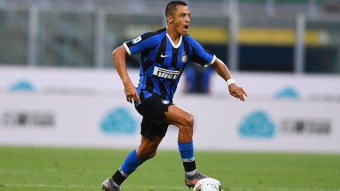 Alexis Sánchez en el Inter enfrentando al Brescia