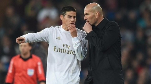 James y Zidane en el Real Madrid.
