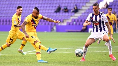 Vidal dispara y convierte un golazo ante el Valladolid