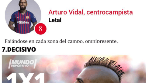 Prensa española y la actuación de Arturo Vidal