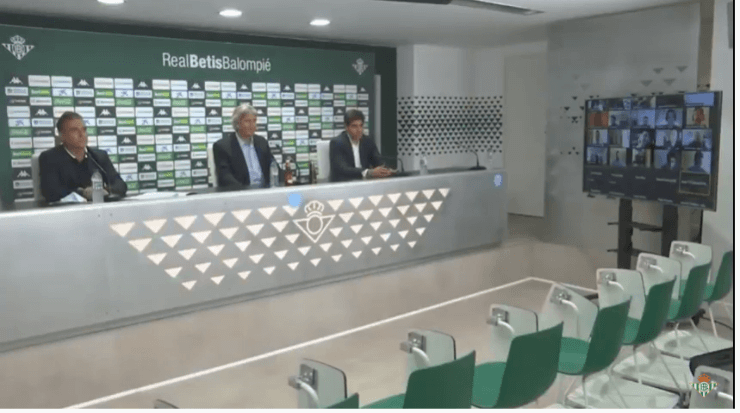 Manuel Pellegrini fue presentado con una conferencia de prensa telemática (Real Betis)