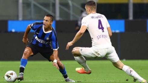 Alexis Sánchez fue titular, pero no jugó todo el partido en Inter