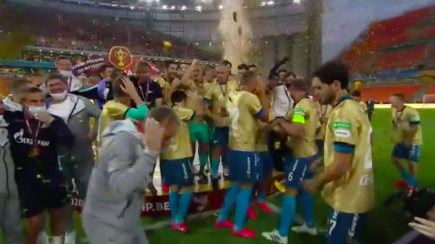 El Zenit rompió la Copa de Rusia mientras celebraban