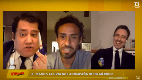 El momento de la conversación con Jorge Valdivia en la que hablaron del "tijera Viñuela", junto a Nacho Pop y Marcelo Marocchino.