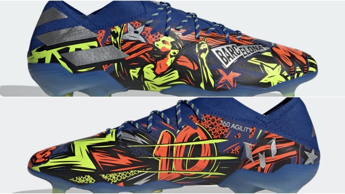 Lionel Messi luce unas extravagantes y pintorescas zapatillas Adidas |  RedGol