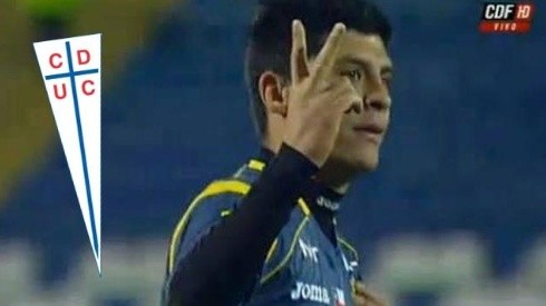 Rubio realizó el provocador gesto en un duelo entre cruzados e hispanos por Copa Chile en 2013.