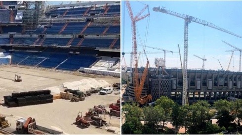 Las obras en el Bernabéu.