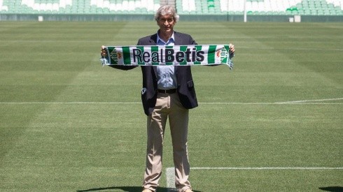 Manuel Pellegrini presentado en el Real Betis.