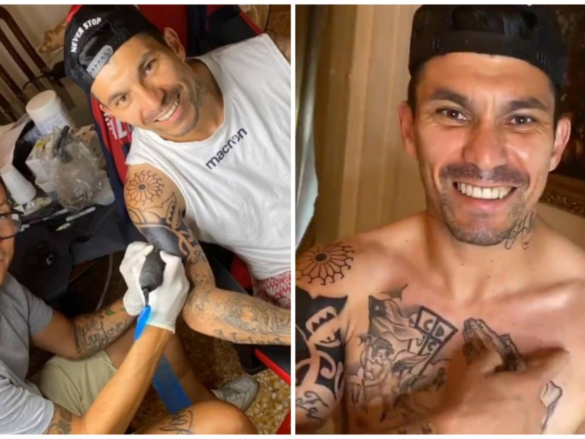 tiene su lado tierno gary medel se tatua un lindo conejo que diseno su hija alessandra en el pecho redgol redgol