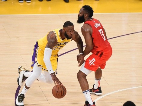 LeBron y Harden protagonizan duelazo en la NBA en el Lakers vs Rockets