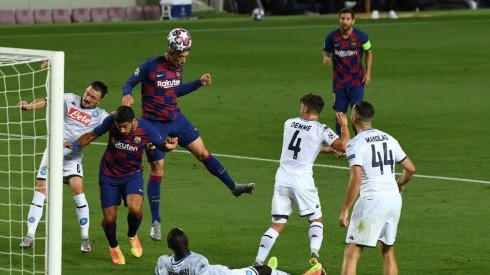 Lenglet puso el primer gol de Barcelona ante Napoli