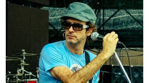 Gustavo Cerati en medio de una prueba de sonido para el show que Soda Stereo ofreció en Panamá, en 2007.