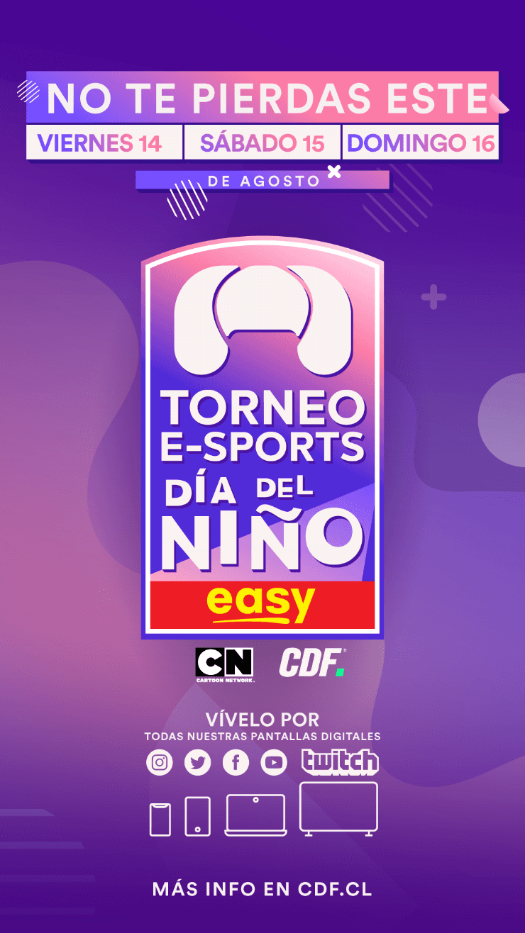 Este fin de semana CDF desarrollará el Torneo eSports del Día del Niño, el que será emitido por sus señales como también en Cartoon Network.