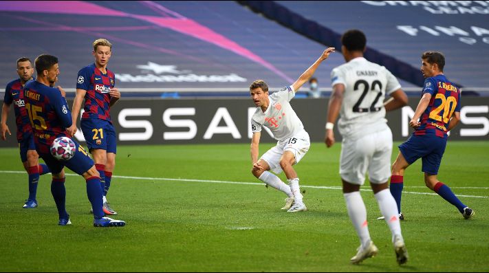 Müller y el gol del Bayern al Barcelona.