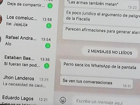 "Perro, saca los WhatsApp de la pantalla": El chascarro del abogado de Calderón