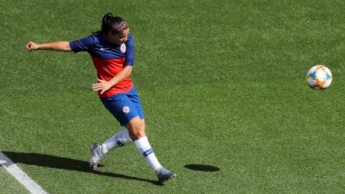 Karen Araya durante el Mundial Femenino de Francia.