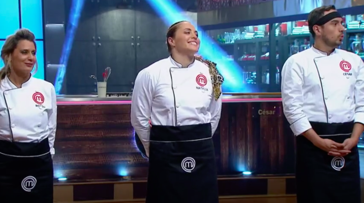 Rocío, Natalia y César dispuestos para la final de “Masterchef Celebrity”.
