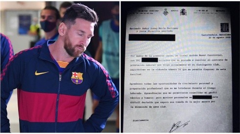 El burofax con el que Lionel Messi pide salir del Barcelona.