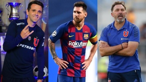 Montillo, Messi y Caputto.