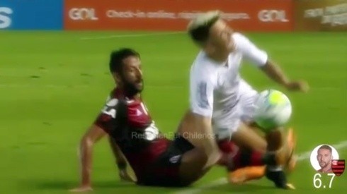 Mauricio Isla hace volar por los aires a Yeferson Soteldo: el chileno aprobó su debut con la camiseta de Flamengo