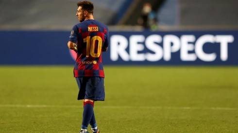 Messi en su último partido con el FC Barcelona