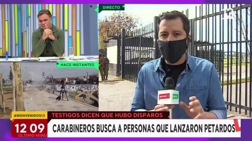 El momento en que el periodista Rodrigo Pérez describe el ataque al equipo de "Bienvenidos".