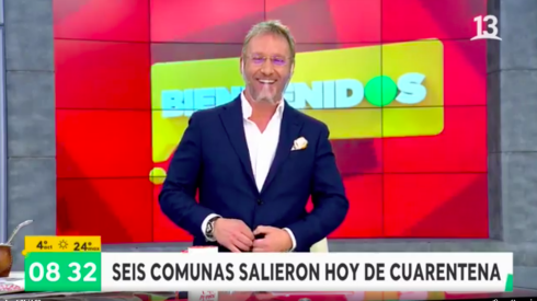 Martín Cárcamo en pleno retorno a "Bienvenidos", de Canal 13.