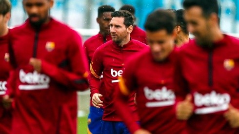 Lionel Messi ya trabaja junto a sus compañeros en el Barcelona