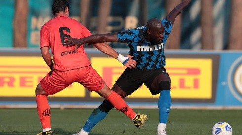 Romelu Lukaku jugando en la pretemporada de Inter de Milán