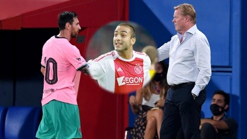 Ahmed Hossam Mido reacciona al palo de Messi a Koeman.