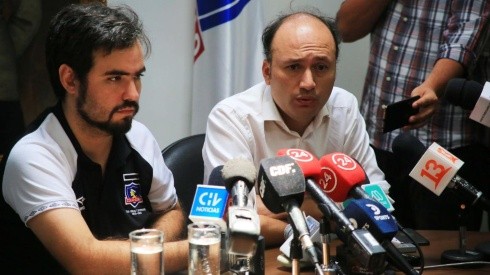 José Miguel Sanhueza y Edmundo Valladares, los representantes del Club Social y Deportivo Colo Colo en el directorio de Blanco y Negro.