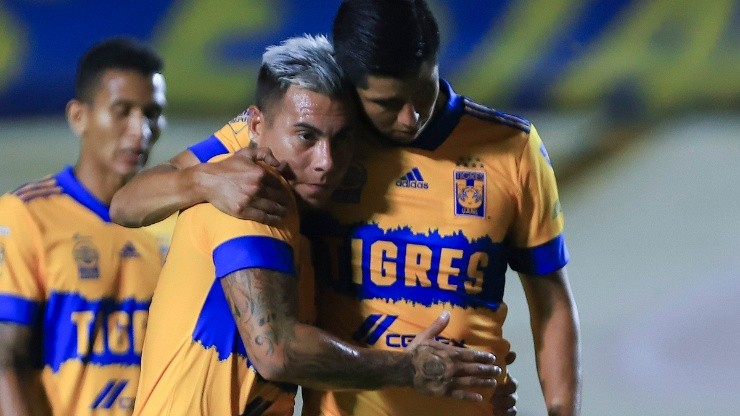 Eduardo vargas anotó su tercer gol por Tigres en lo que va de la liga mexicana. Foto: Agencia Uno