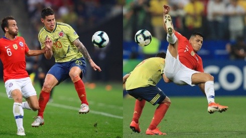 James Rodríguez y Alexis Sánchez se verán las caras el próximo martes en el duelo Chile-Colombia por las Eliminatorias Qatar 2022